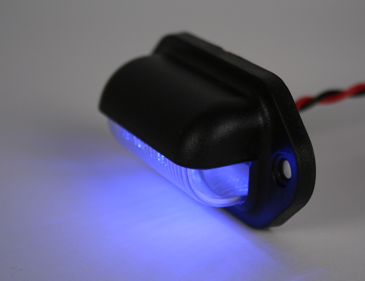 3 BBT 12 volt 1/4" Blue LED Push-In Mini Landscape Courtesy Lights
