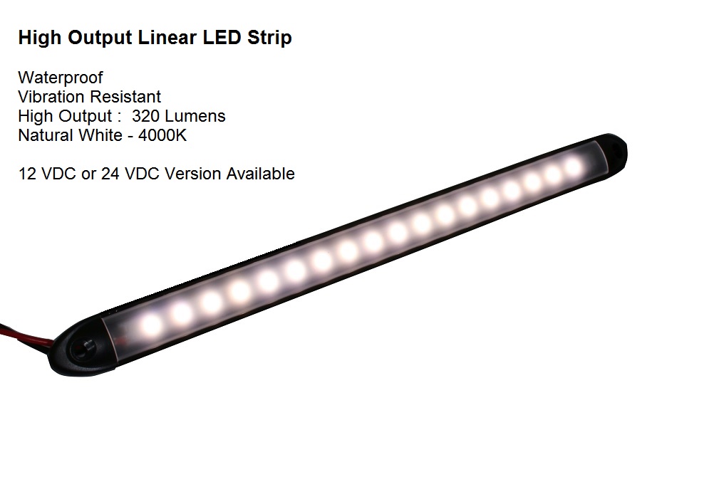 LINEAR LED LIGHT Super Bright - Waterproof or 24V - Natural White 4000K | PilotLights.net