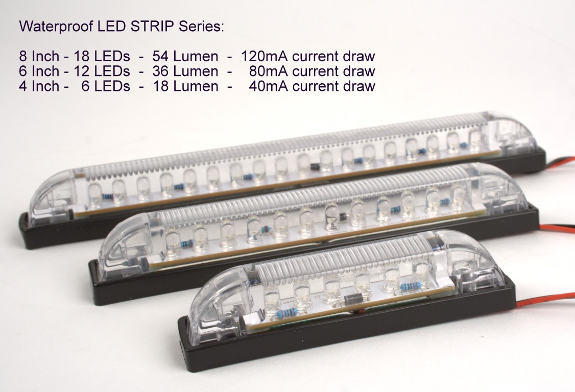 LED Bar Light - 6 Length - Heavy duty, Waterproof 12VDC 24 VDC